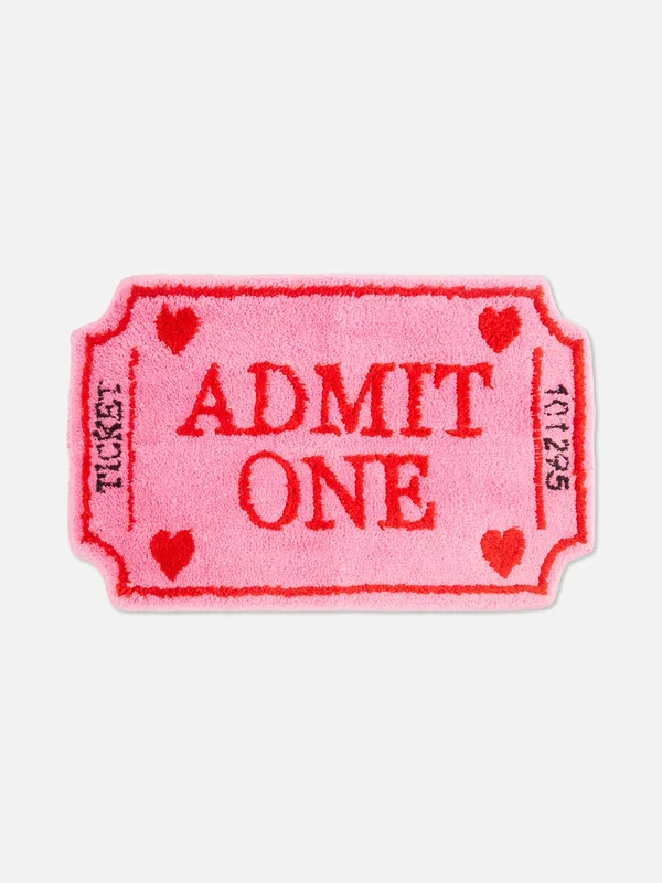 Pink Ticket Bathmat Penneys