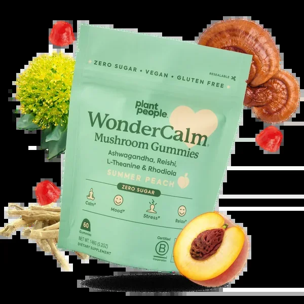 Plant People WonderCalm Mushroom Gummies | Travel Size