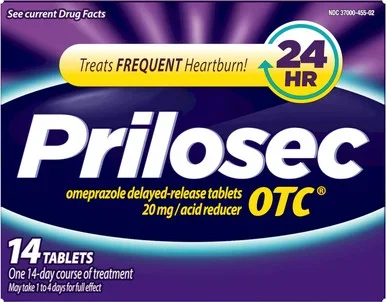 Prilosec OTC Omeprazole Delayed Release 20mg, Acid Reducer 14 Tablets