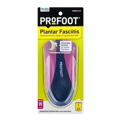 Profoot Plantar Fasciitis Insoles For Women Size 6 to 10 1 Pair