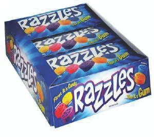 Razzles Original Candy/Gum 24 Count Box Thrifty White Health Essentials