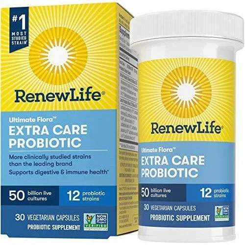 Renew Life Adult Probiotic – Ultimate Flora Extra Care Probiotic Supplement for Men & Women