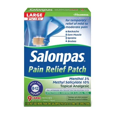Salonpas Double Size Value Pack Pain Relief Patch 9 Ct