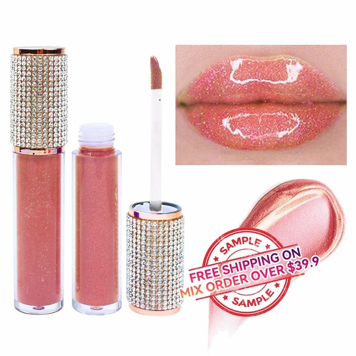 【SAMPLE】34 Colors Diamond Lid Lip Gloss 【Free Shipping On Mix Order Over $39.9】