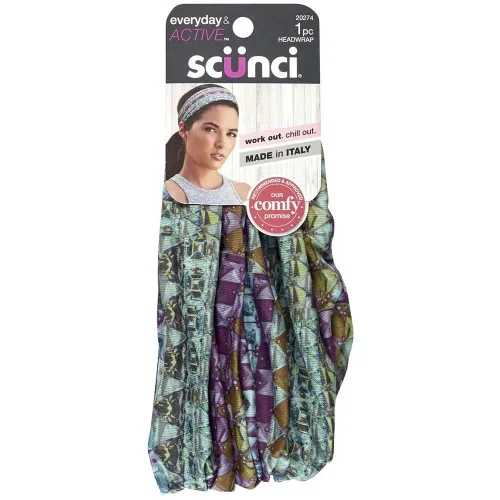Scunci Everyday & Active TieDye Wide Head wrap Headband Cover Band Thrifty White Health Essentials