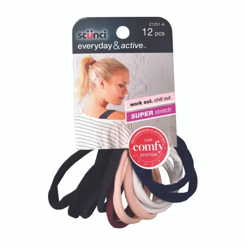 Scunci Ponytailers Super Stretch Assorted Colors 12pk Thrifty White Health Essentials