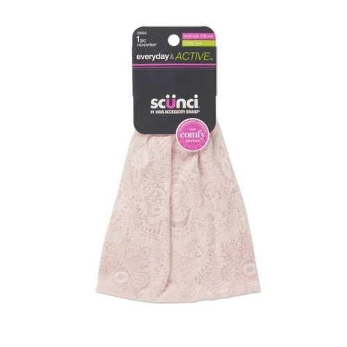 Scunci Textured Headwrap, Pink Thrifty White Health Essentials