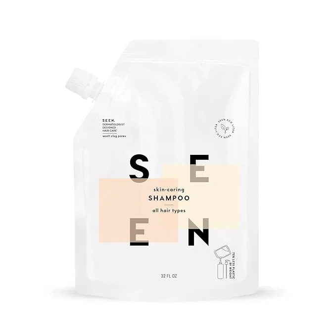 SEEN Shampoo Eco-Refill -Non-Comedogenic & Sulfate-Free Hair Shampoo- Dermatologist-Developed – Safe for Sensitive, Eczema & Acne Prone Skin