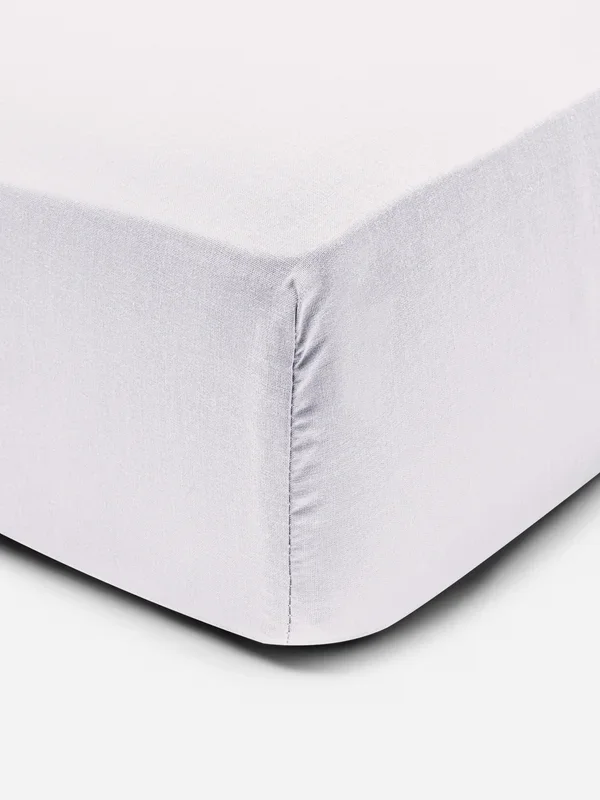 Silver King Size Sateen Fitted Sheet Penneys