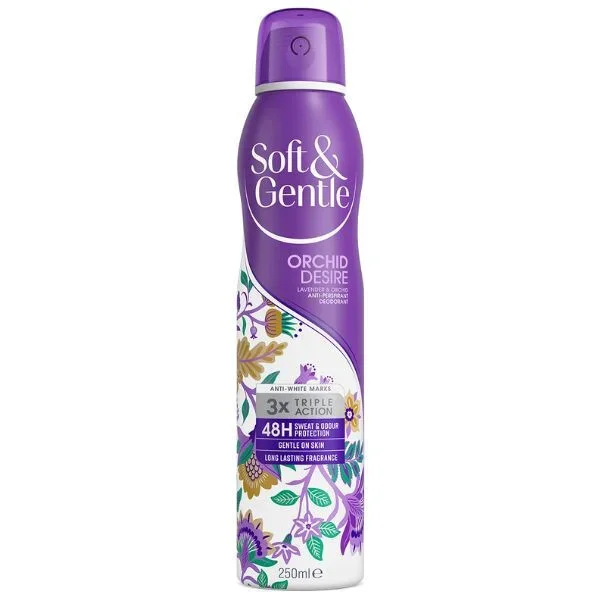 Soft & Gentle Aerosol Orchid Desire 250ml Toiletries