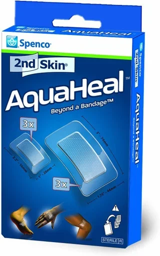 Spenco 2nd Skin Aquaheal Hydrogel Bandages, Medical Mixed Size 6Count