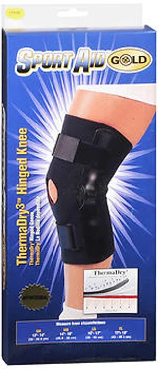 Sport Aid Gold ThermaDry3 Hinged Knee Large Thrifty White Health Essentials