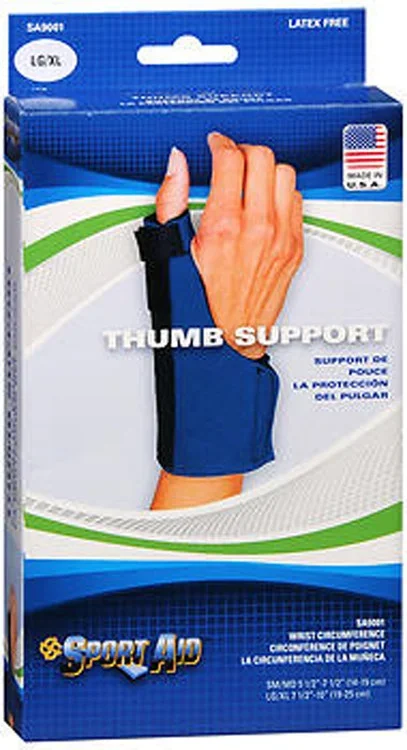 Sport Aid Thumb Support LG/XL Thrifty White Health Essentials