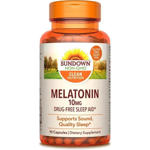 Sundown Naturals Melatonin 10 mg Capsules, Maximum Strength Thrifty White Health Essentials