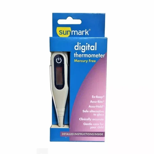 Sunmark Digital Thermometer Mercury Free KD118 Thrifty White Health Essentials