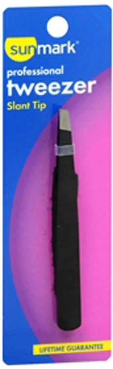 Sunmark Professional Tweezer Slant Tip Thrifty White Health Essentials