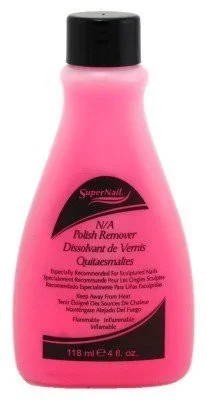 Super Nail 4Oz Nonabrasive Polish Remover For Natural Artificial Nails Pink, 4 Fl Oz
