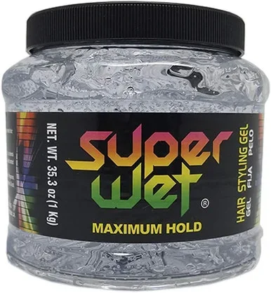 Super Wet Hair Styling Gel Clear Jumbo 2.2 lb