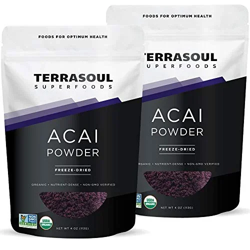 Terrasoul Superfoods Organic Acai Berry Powder, 8 Oz – Freeze-Dried