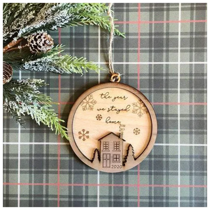 The Year We Stayed Home Ornament – 2020 Christmas Ornament – Home Ornament – Family Ornament