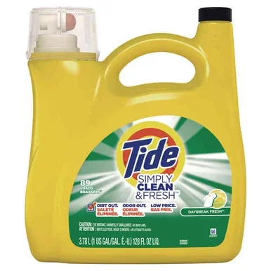 Tide Simply Clean and Fresh Laundry Detergent, Daybreak Fresh, 128 oz