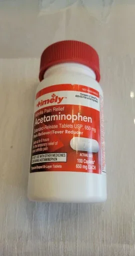Timely Acetaminophen 650 Mg Extended Release 100 Tablets
