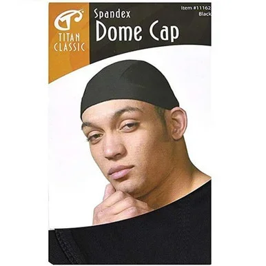 Titan Spandex Dome Cap Black 1 Ea