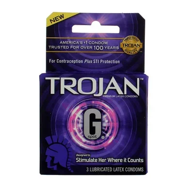 Trojan G. Spot Premium Lubricated Condoms 3 Count