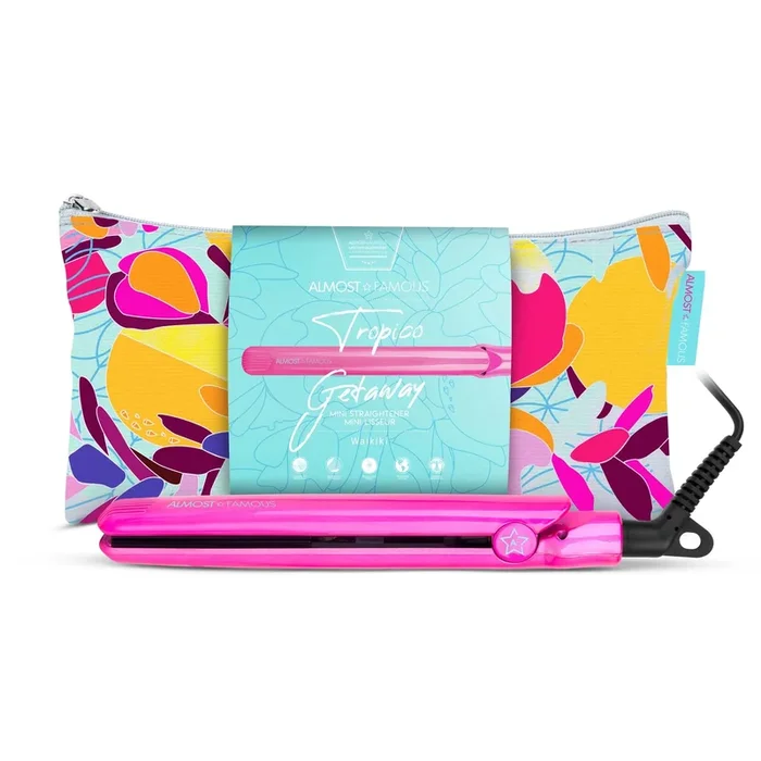 Tropico Getaway 0.5″ Mini Travel Flat Iron with Designer Bag – Waikiki
