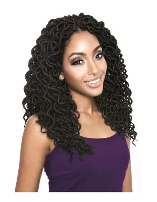 TWB28 Curled Faux Locs 14” Pre Stretched Crochet Braid Mane Concept
