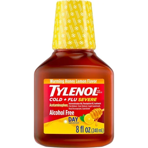 Tylenol Cold & Flu, Severe, Warming, Liquid, Honey Lemon Thrifty White Health Essentials