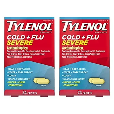 Tylenol Cold + Flu Severe Medicine Caplets 24 ct