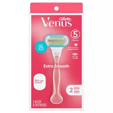 Venus Extra Smooth Pink Women’s Razor + 2