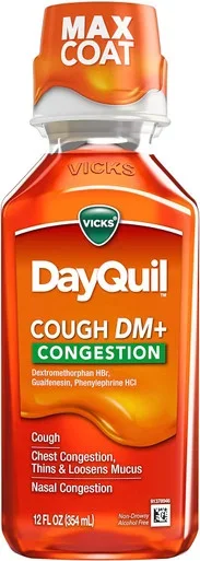 Vicks DayQui Cough DM + Congestion Relief Liquid 12 oz