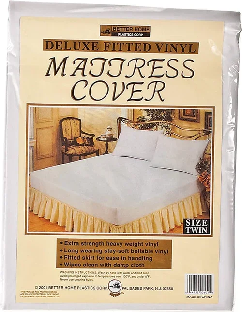Vinyl Mattress CoversFitted Twin, Vinyl, Twin Thrifty White Health Essentials