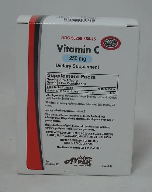 Vitamin C 250 mg Dietary Supplement 50 Count Thrifty White Health Essentials