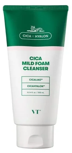 VT Cosmetics – Cica x Hyalon – Mild Foam Cleanser – Cleansing Face Foam with Centella Asiatica – 300 ml