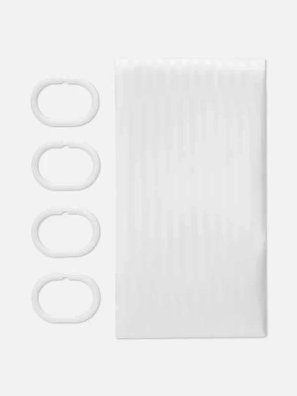 White Jacquard Shower Curtain Penneys