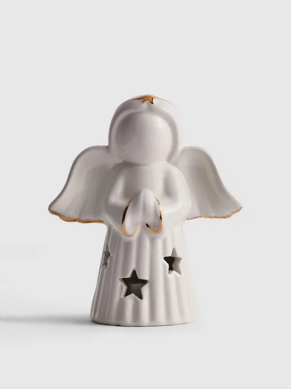 White LED Ceramic Angel Ornament Penneys