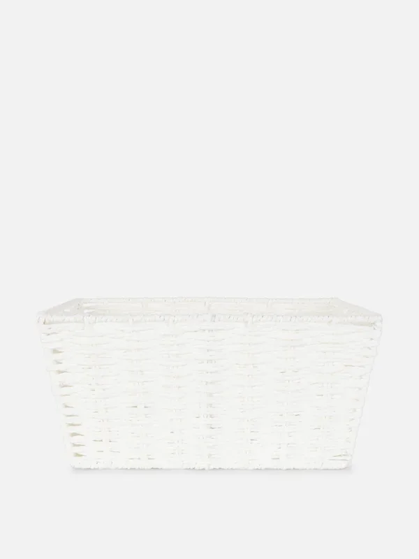 White Medium Paper Rope Basket Penneys