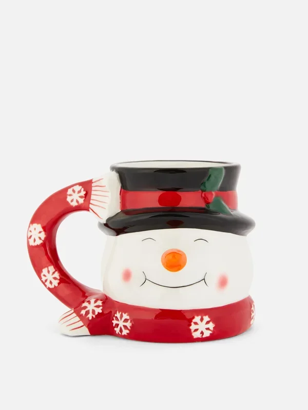 White Snowman Shaped Mug Penneys