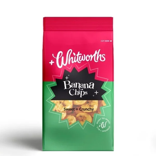 Whitworths Banana Chips 8X140g Food & Drink