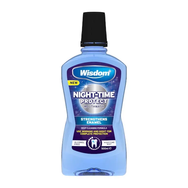 Wisdom Night Time Protect Mouthwash 500ML Toiletries
