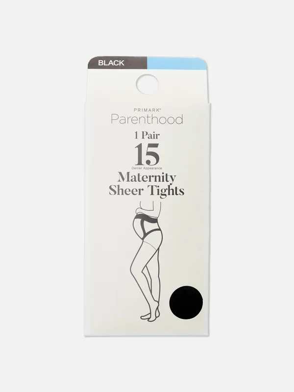 Women’s Black 15 Denier Sheer Maternity Tights Penneys