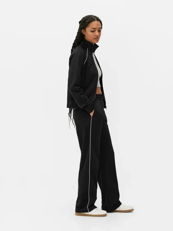 Women’s Black Coord Straight Leg Tricot Joggers Penneys