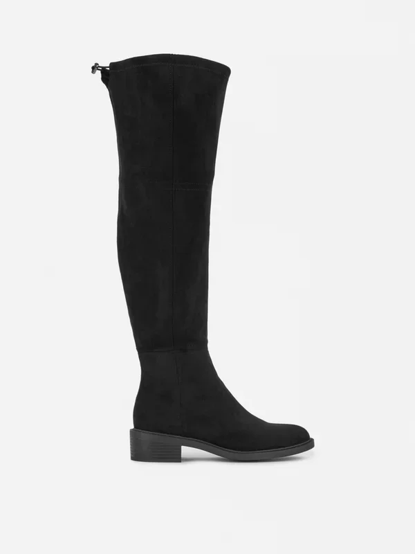 Women’s Black Over The Knee Flat Heel Boots Penneys