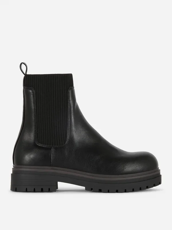 Women’s Black Rita Ora Sock Chelsea Boots Penneys