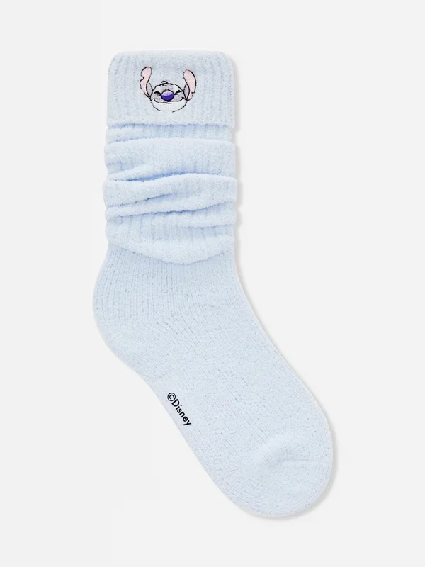Women’s Blue 1pk Disney’s Stitch Fluffy Socks Penneys
