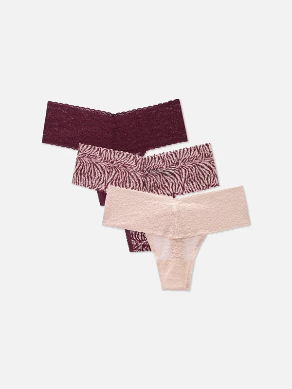 Women’s Brown 3pk Bandeau Thongs Penneys