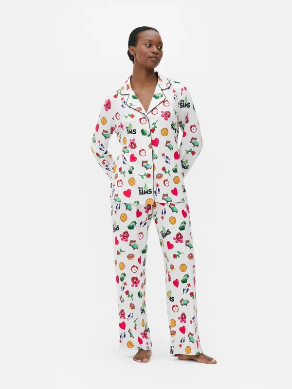 Women’s Ecru The Sims Boyfriend Pyjama Set Penneys